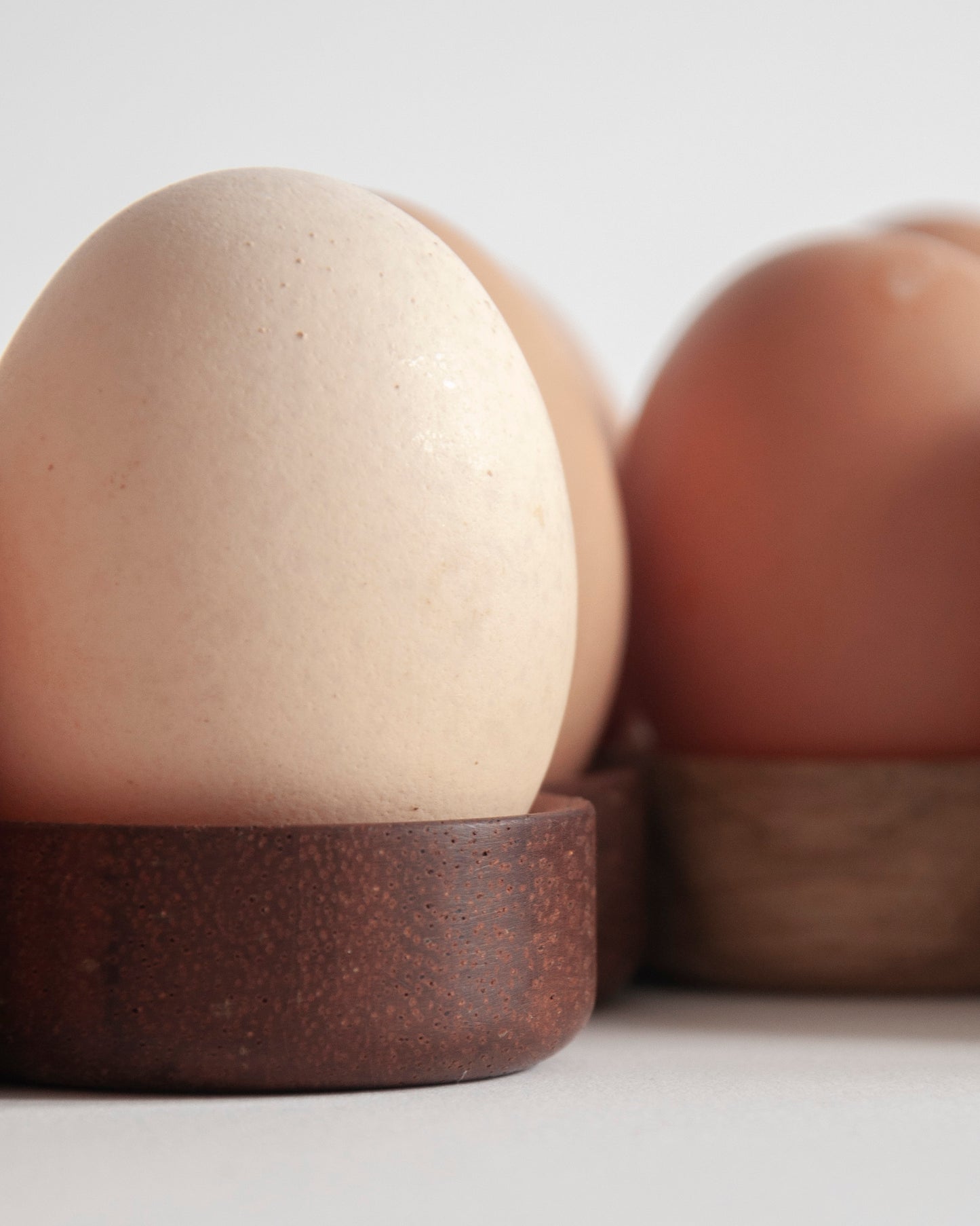Nest - Playful egg storage in Sycamore, Oak and reclaimed Mahogany